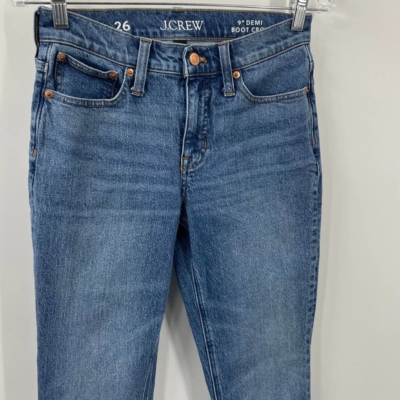 J. Crew 2023 26 9” Demi Boot Crop Jean Canopy Wash BK650 Summer 2023 - Picture 4 of 9
